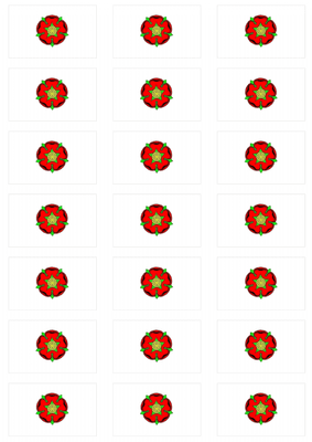 Lancashire pre-2008 Flag Stickers - 21 per sheet