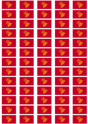 Languedoc-Roussillon Flag Stickers - 65 per sheet