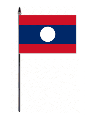 Laos Country Hand Flag - Small.