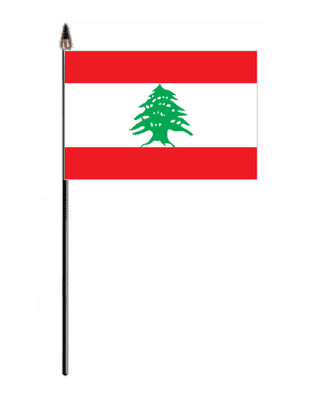 Lebanon Country Hand Flag - Small.