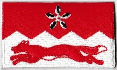 Leicestershire County Flag Embroidered Patch, style 04