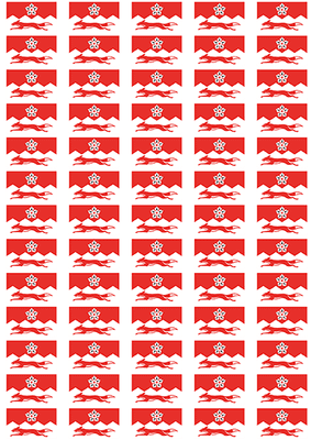 Leicestershire Flag Stickers - 65 per sheet