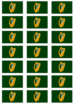 Leinster Flag Stickers - 21 per sheet