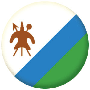 Lesotho 1987-2006 Flag 58mm Button Badge