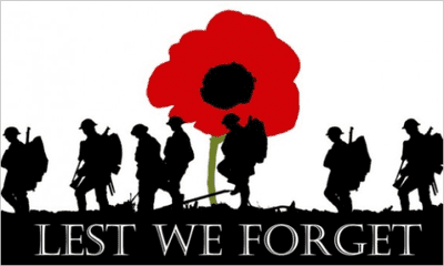 Lest We Forget Army Large Flag - 3' x 2'
