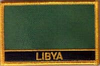 Libya Old Embroidered Flag Patch, style 09.