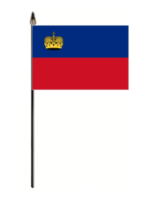 Liechtenstein Country Hand Flag - Small.