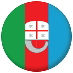 Liguria Flag 58mm Button Badge