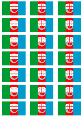 Liguria Flag Stickers - 21 per sheet