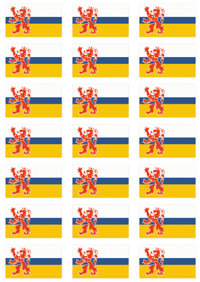 Limburg Flag Stickers - 21 per sheet