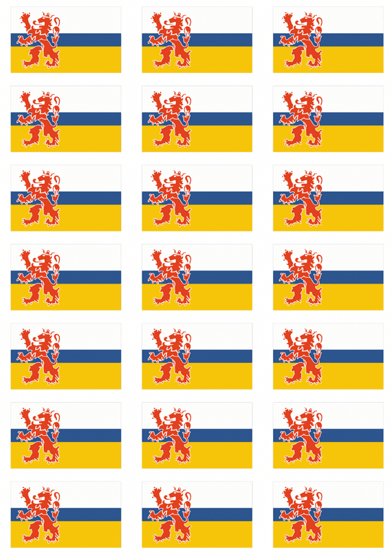 Limburg Flag Stickers - 21 per sheet