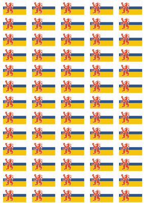 Limburg Flag Stickers - 65 per sheet