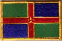 Lincolnshire Embroidered Flag Patch, style 08.