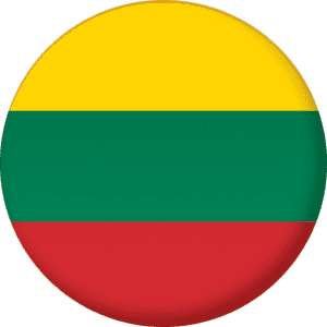 Lithuania Country Flag 58mm Button Badge