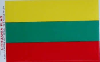 Lithuania Country Flag Rectangular Decal.