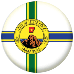 Little Rock (Arkansas) Flag 58mm Button Badge