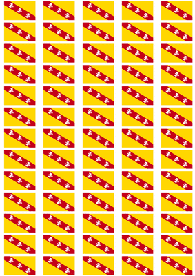 Lorraine Flag Stickers - 65 per sheet