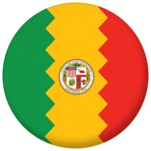 Los Angeles (California) Flag 58mm Button Badge