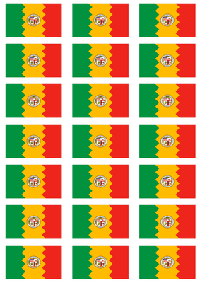Los Angeles Flag Stickers - 21 per sheet