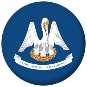 Louisiana State Flag 58mm Button Badge