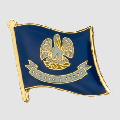 Louisiana US State Flag Enamel Pin Badge - small