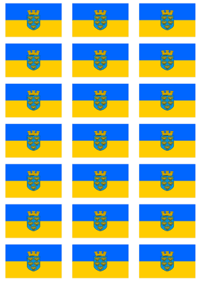 Lower Austria Flag Stickers - 21 per sheet