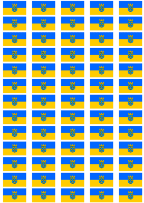 Lower Austria Flag Stickers - 65 per sheet