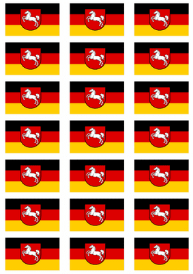 Lower Saxony Flag Stickers - 21 per sheet