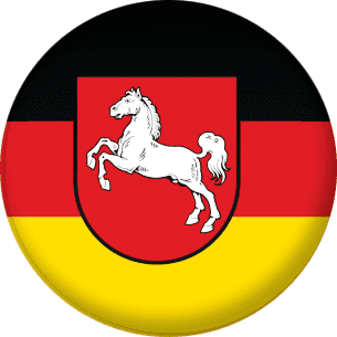 Lower Saxony State Flag 58mm Button Badge