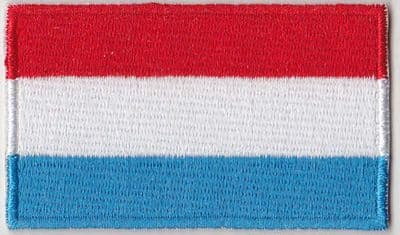 Luxembourg Embroidered Flag Patch, style 04.
