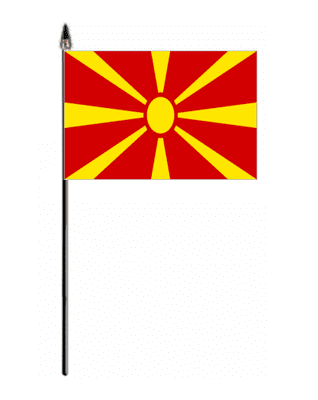 Macedonia Country Hand Flag - Small.