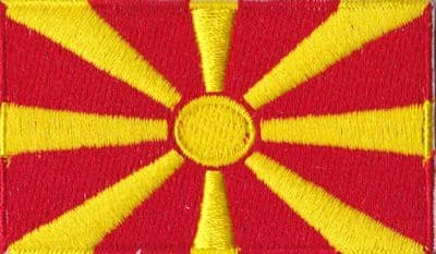 Macedonia Embroidered Flag Patch, style 04
