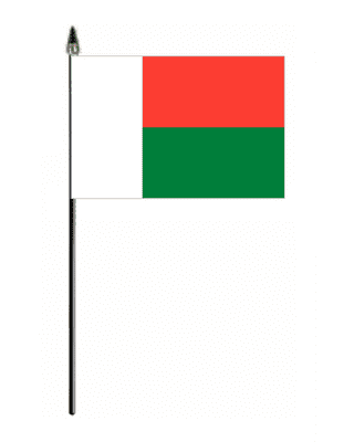Madagascar Country Hand Flag - Small.