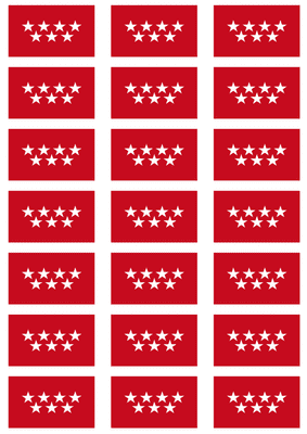 Madrid Flag Stickers - 21 per sheet