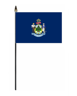 Maine Hand Flag - Small.