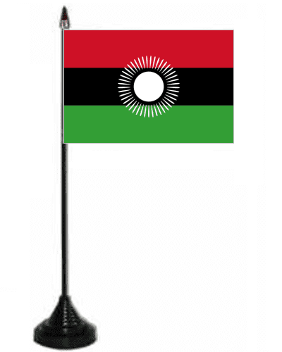 Malawi 2010 Desk / Table Flag with plastic stand and base.