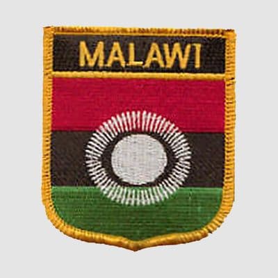 Malawi 2010-2010 Embroidered Flag Patch, style 07.