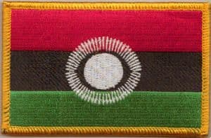 Malawi 2010-2010 Embroidered Flag Patch, style 08.
