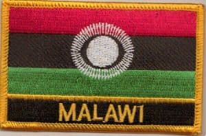 Malawi 2010 Embroidered Flag Patch, style 09.