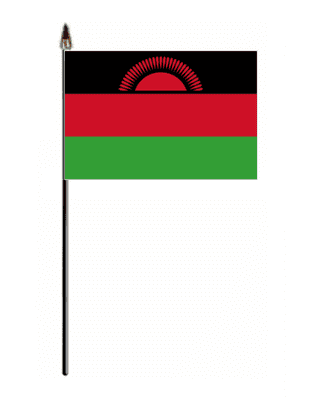 Malawi Country Hand Flag - Small.