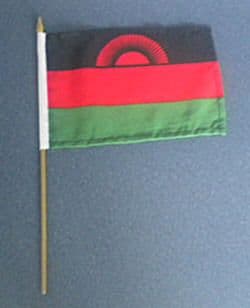 Malawi Country Hand Flag.