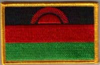 Malawi Embroidered Flag Patch, style 08.