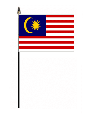 Malaysia Country Hand Flag - Small.