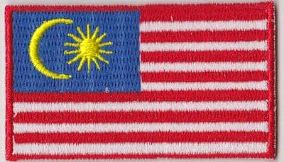 Malaysia Embroidered Flag Patch, style 04.