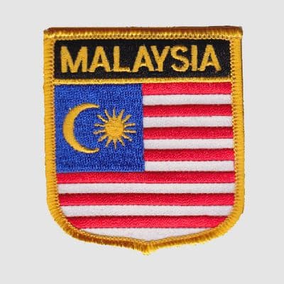 Malaysia Embroidered Flag Patch, style 07.