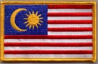 Malaysia Embroidered Flag Patch, style 08.
