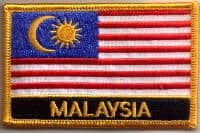 Malaysia Embroidered Flag Patch, style 09.