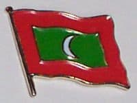 Maldives Country Flag Enamel Pin Badge