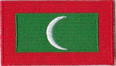 Maldives Embroidered Flag Patch, style 04