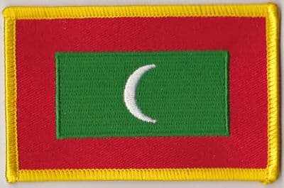 Maldives Embroidered Flag Patch, style 08.
